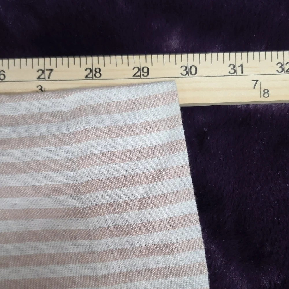 a new day Blush and White Striped Pull-On Linen Pants sz XXL